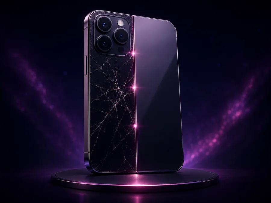 Zerbrochene Glasrückseite Smartphone — Backglass Tausch mit Originalglas