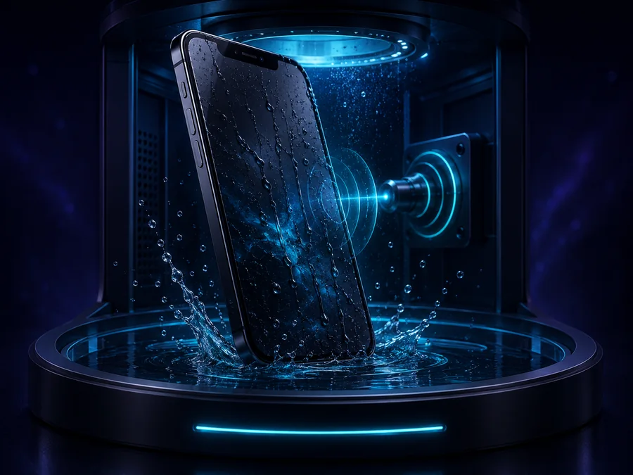 Wasserschaden-Reparatur Smartphone — Platine wird ultraschallgereinigt